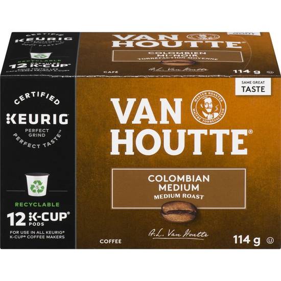 Van houtte dosettes k-cup de café colombien mi-noir, keurig brewed (12 un) - colombian medium roast coffee k-cups (12 units)