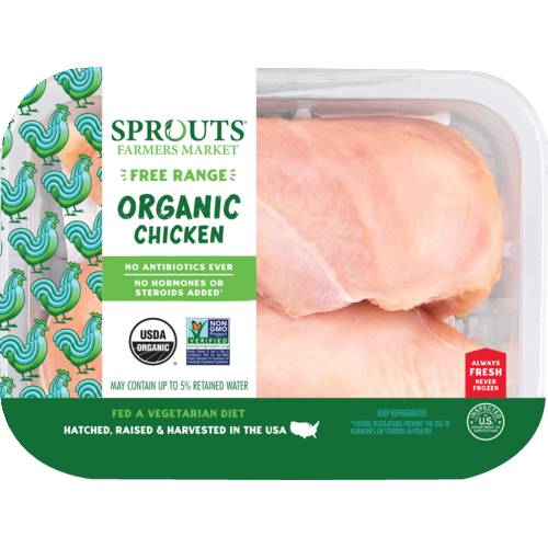 Sprouts Organic Boneless Skinless Chicken Breast (Avg. 1.35lb)