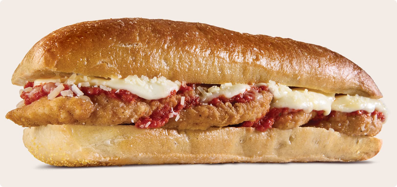 Chicken Parmesan on a Fresh Baked Roll