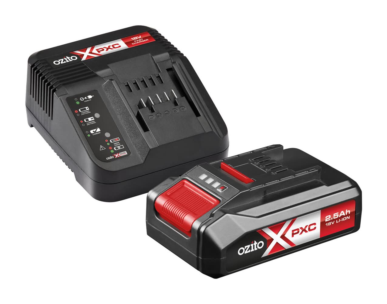 Ozito 18V 2.5Ah Battery And Charger Pack PXBC-250C