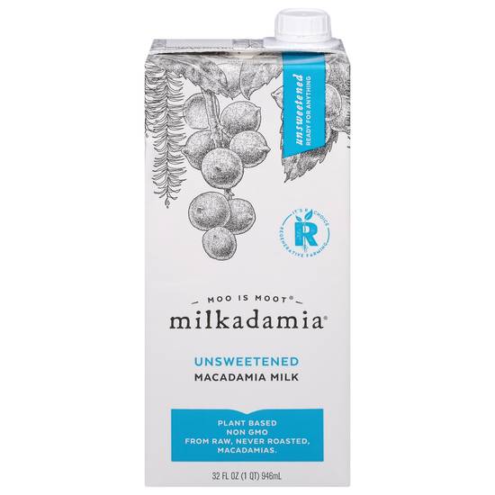 Milkadamia Unsweetened Macadamia Milk (1 quart)