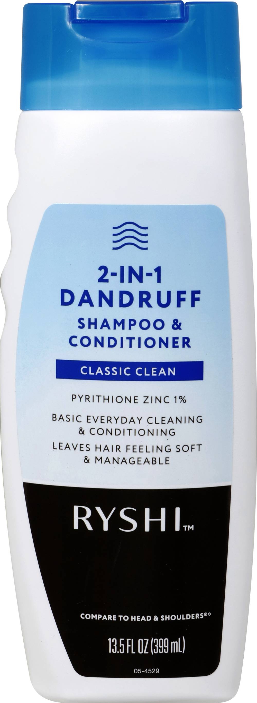 Ryshi 2-In-1 Dandruff Classic Clean Shampoo And Conditioner - 13.5 Fl Oz