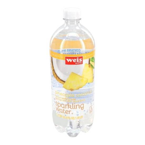 Weis Sparkling Water (33.8 fl oz) (pineapple-coconut)