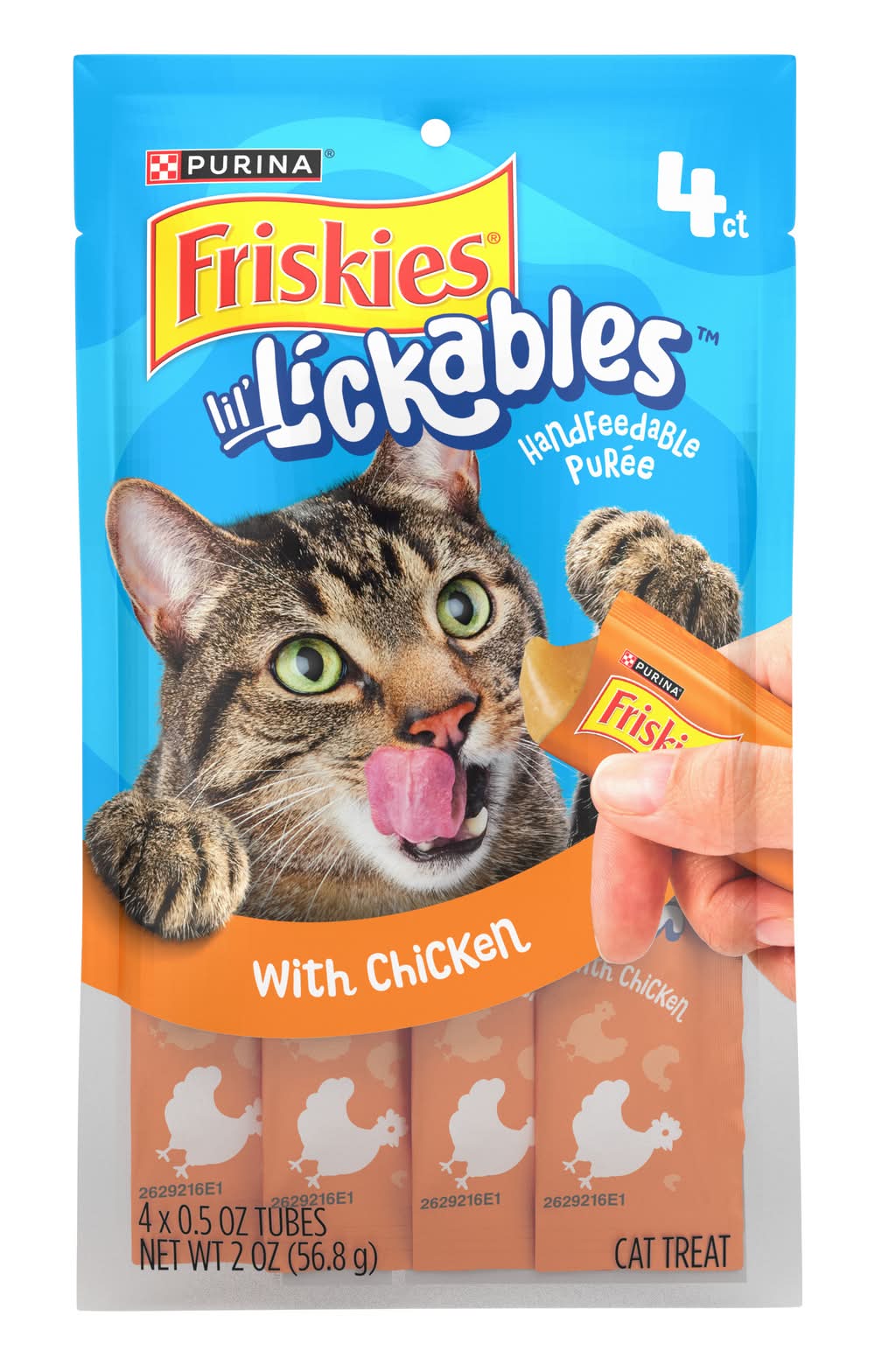 Purina Friskies Lil Lickables Cat Treat Tubes, Chicken (4 x 0.5 oz)