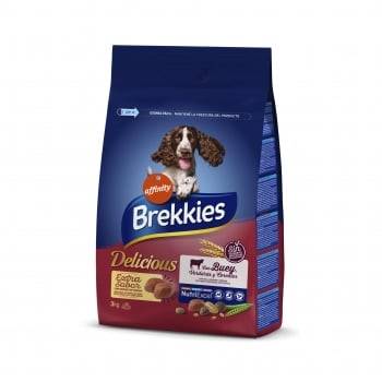 Pienso de buey para perros adultos Brekkies Excel Delicious 3 Kg