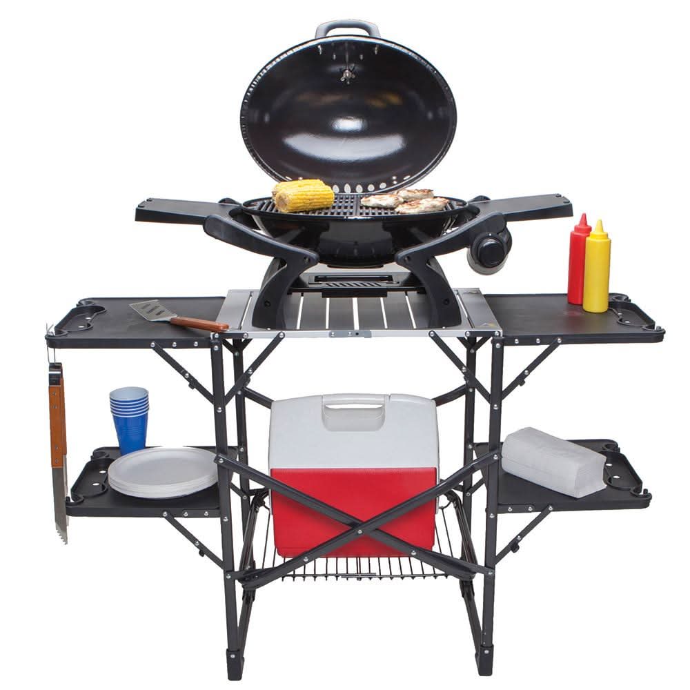 GCI Outdoor SLIM-FOLD Outdoor Cook Station in Black | Camping