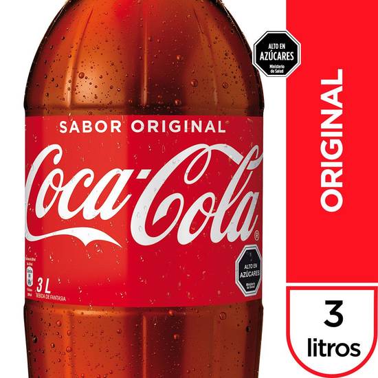Coca-Cola - Bebida sabor original - Botella 3 L