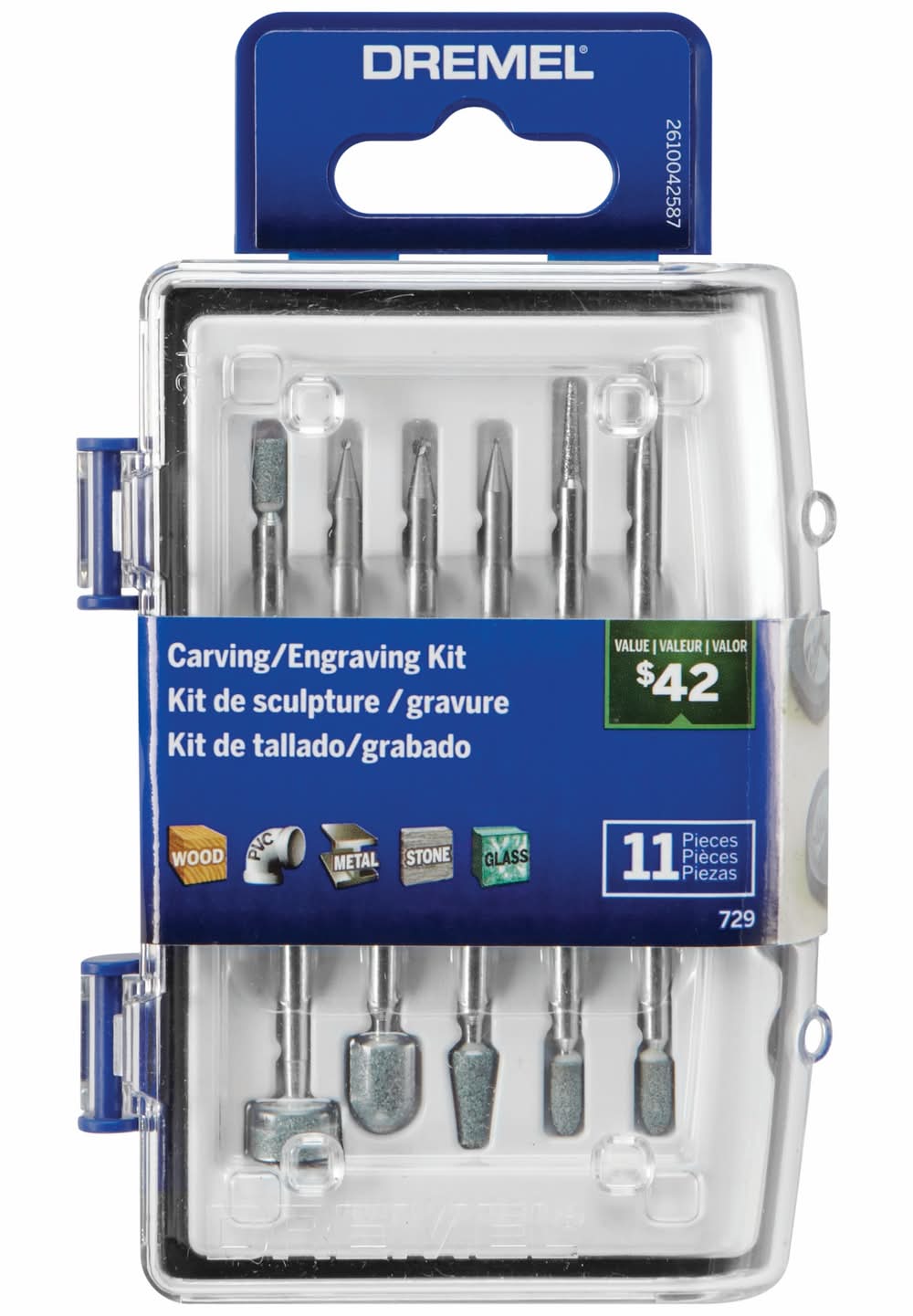 Dremel Diamond-Grit 11 -Piece Diamond grit Set Wood engraving Bit Accessory Set