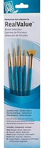 Princeton Art & Brush RealValue Short Handle Assorted Brushes, #000, #0, #3, #12/0, #20/0, 5/Set (9170)