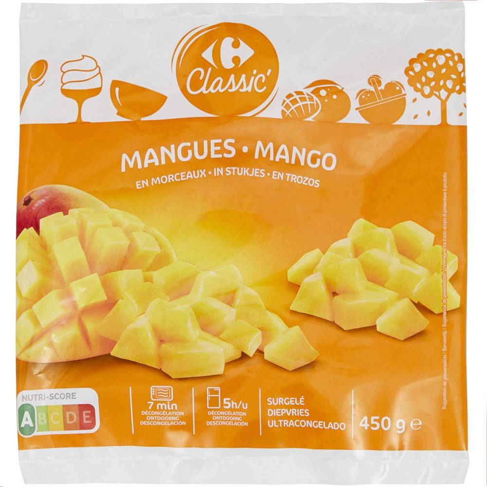 Carrefour - Mangues en morceaux surgelé (450g)