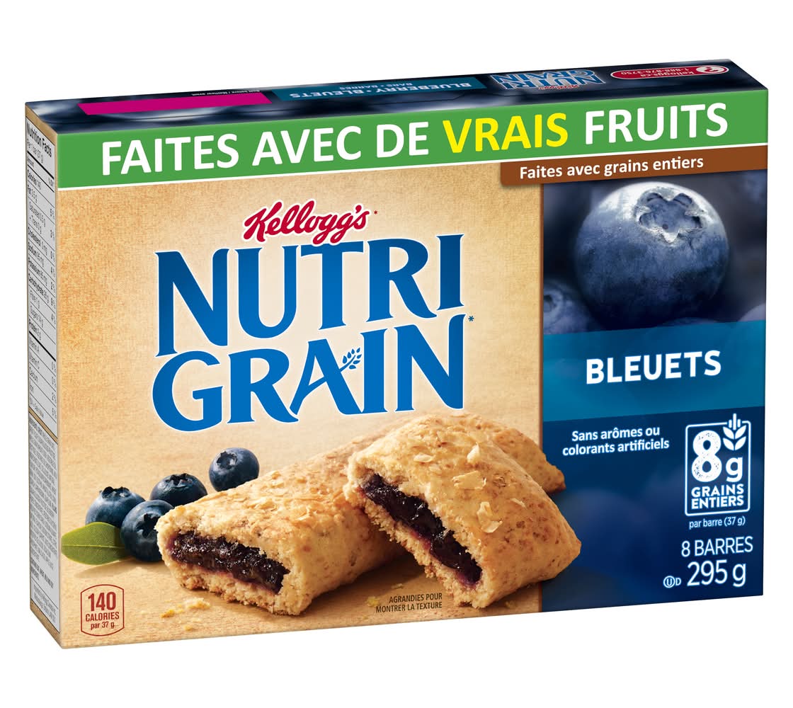 Kellogg's Nutri-Grain Cereal Bars, Blueberry 8 Bars (295 g)
