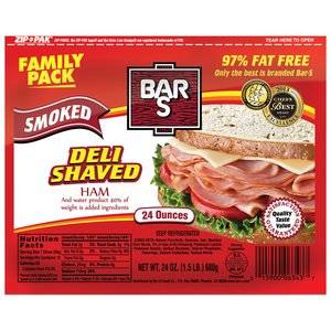 Bar-S - Deli Shaved Smoked Ham- 32 oz