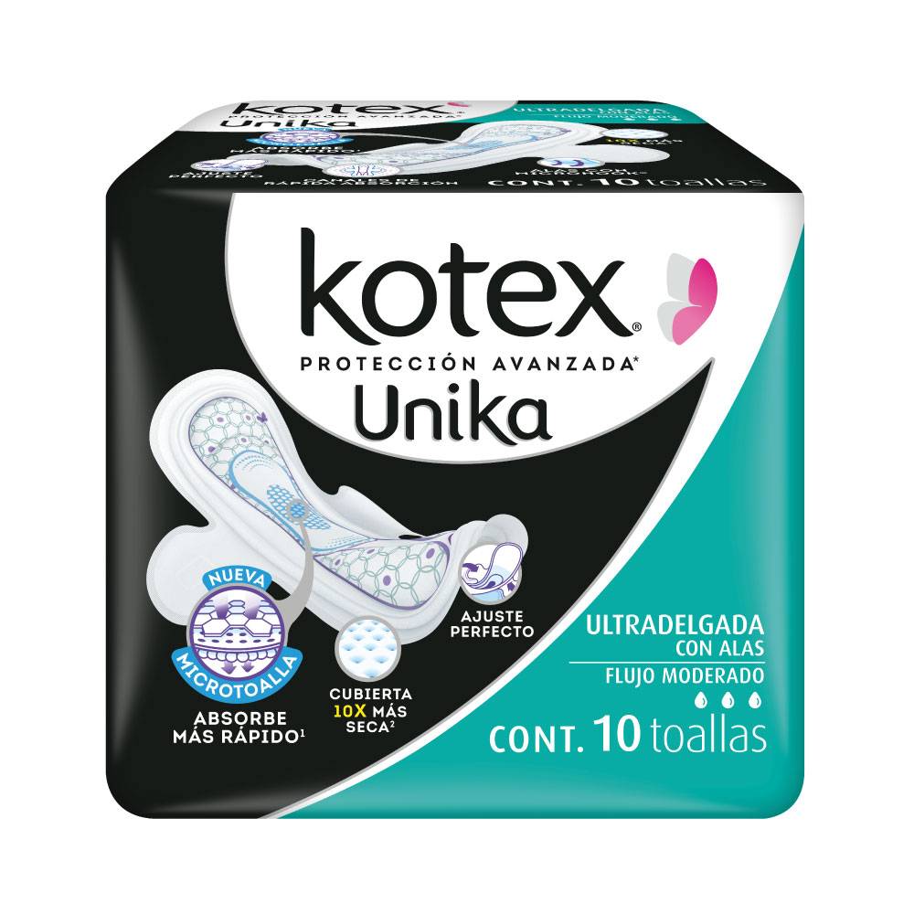 Kotex · Toallas con alas u anatómica (200 g)