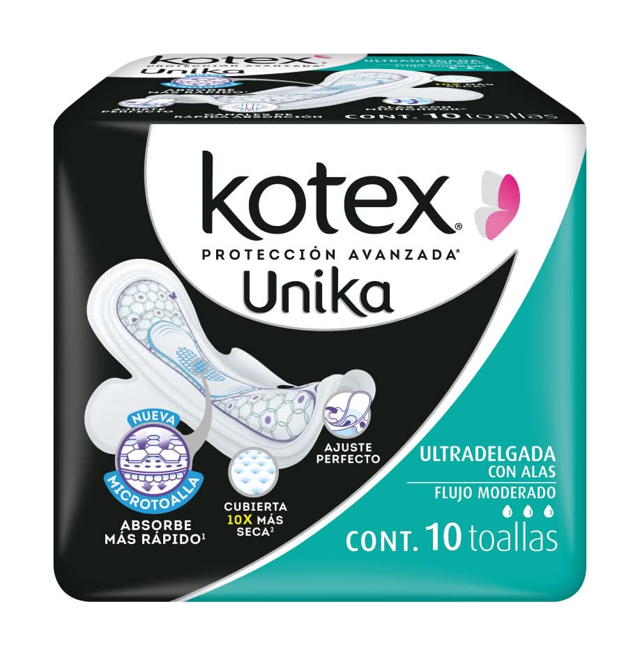 Kotex · Toallas con alas u anatómica (200 g)