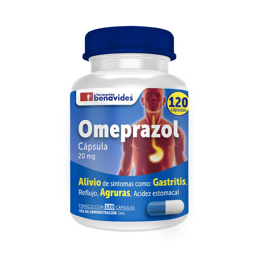 Farmacias benavides omeprazol cápsulas 20 mg (120 piezas)