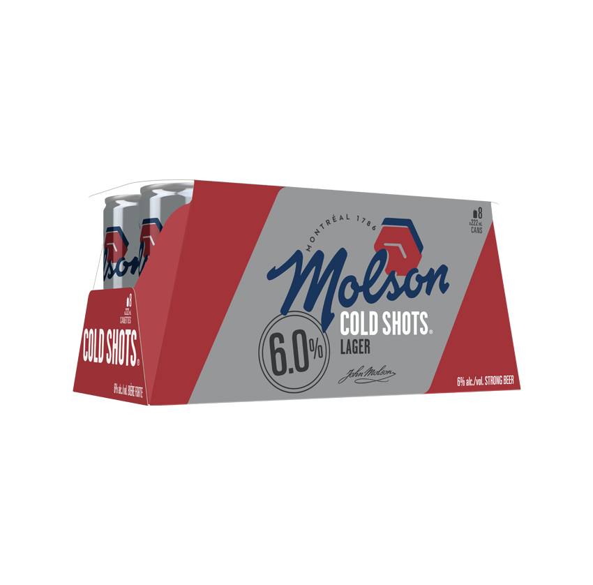 Molson Canadian Cold Shots Lager Beer (8 x 222 ml)