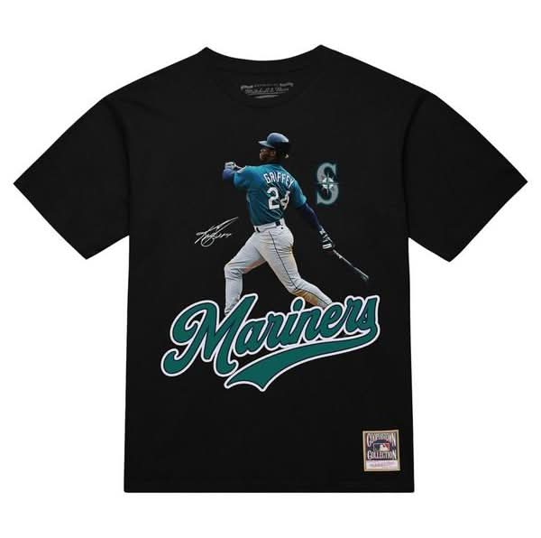 Ken Griffey Jr. Seattle Mariners Tシャツ Mitchell & Ness Seattle Mariners Ken Griffey Jr. Emerald Tee