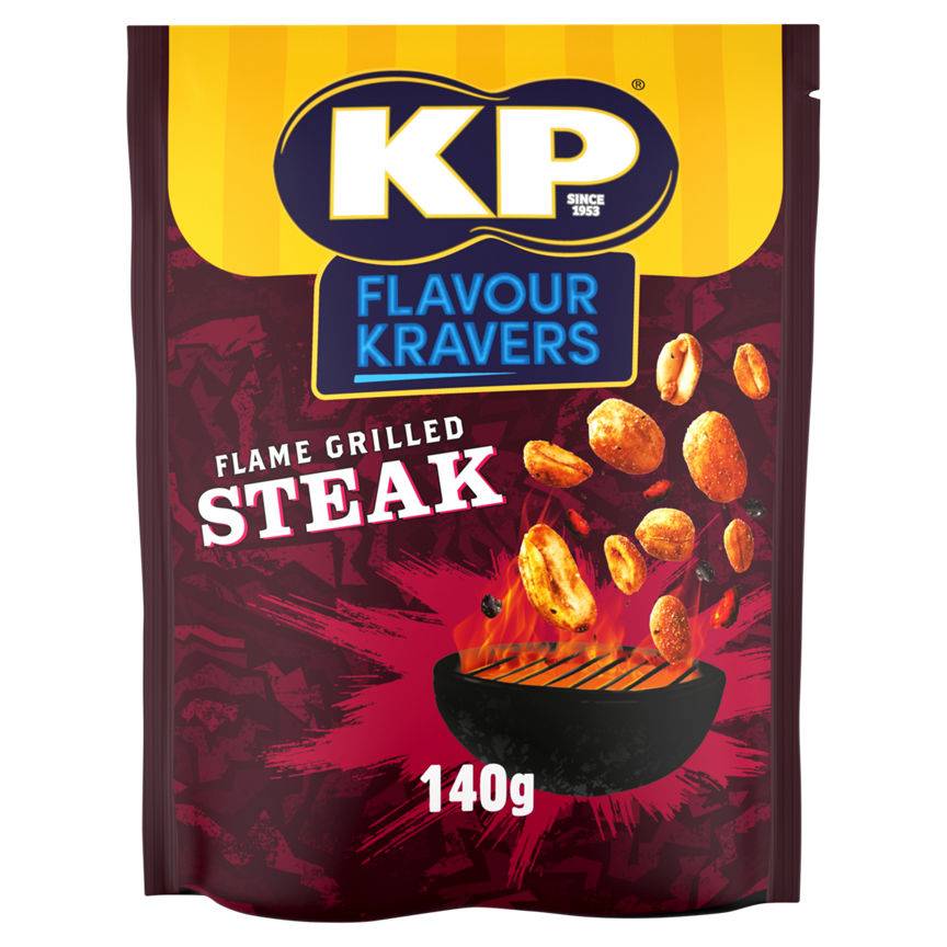 KP Kravers Flame Grilled Steak Peanuts (140g)