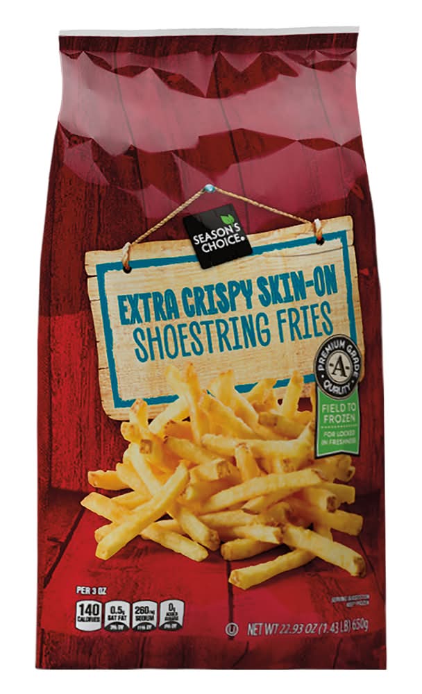 Season's Choice Extra Crispy Skin-On Shoestring Fries (22.93 oz)