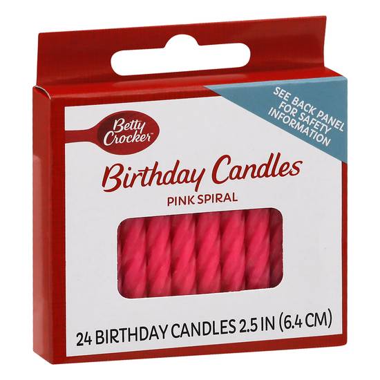 Betty Crocker Pink Spiral Birthday Candles (24 ct )