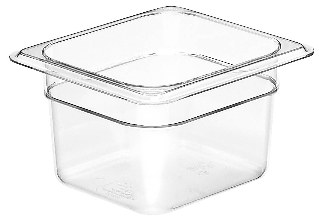 Cambro - Camwear 64CW135 - 1/6 Size Food Pan, 4" Deep, Clear