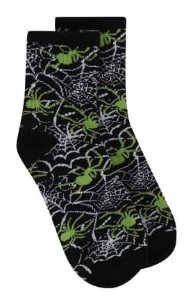 Halloween Crew Socks 1-Pair Spiderweb
