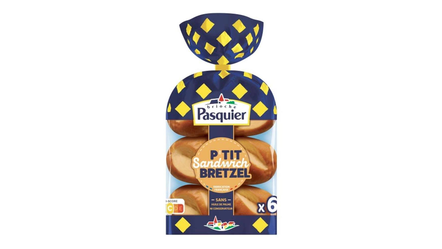 Brioche Pasquier - Petits pains sandwichs bretzel (6 pièces)