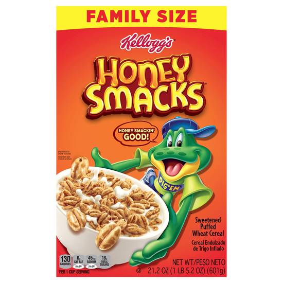 Kellogg's Sweetened Puffed Wheat Cereal Family Size