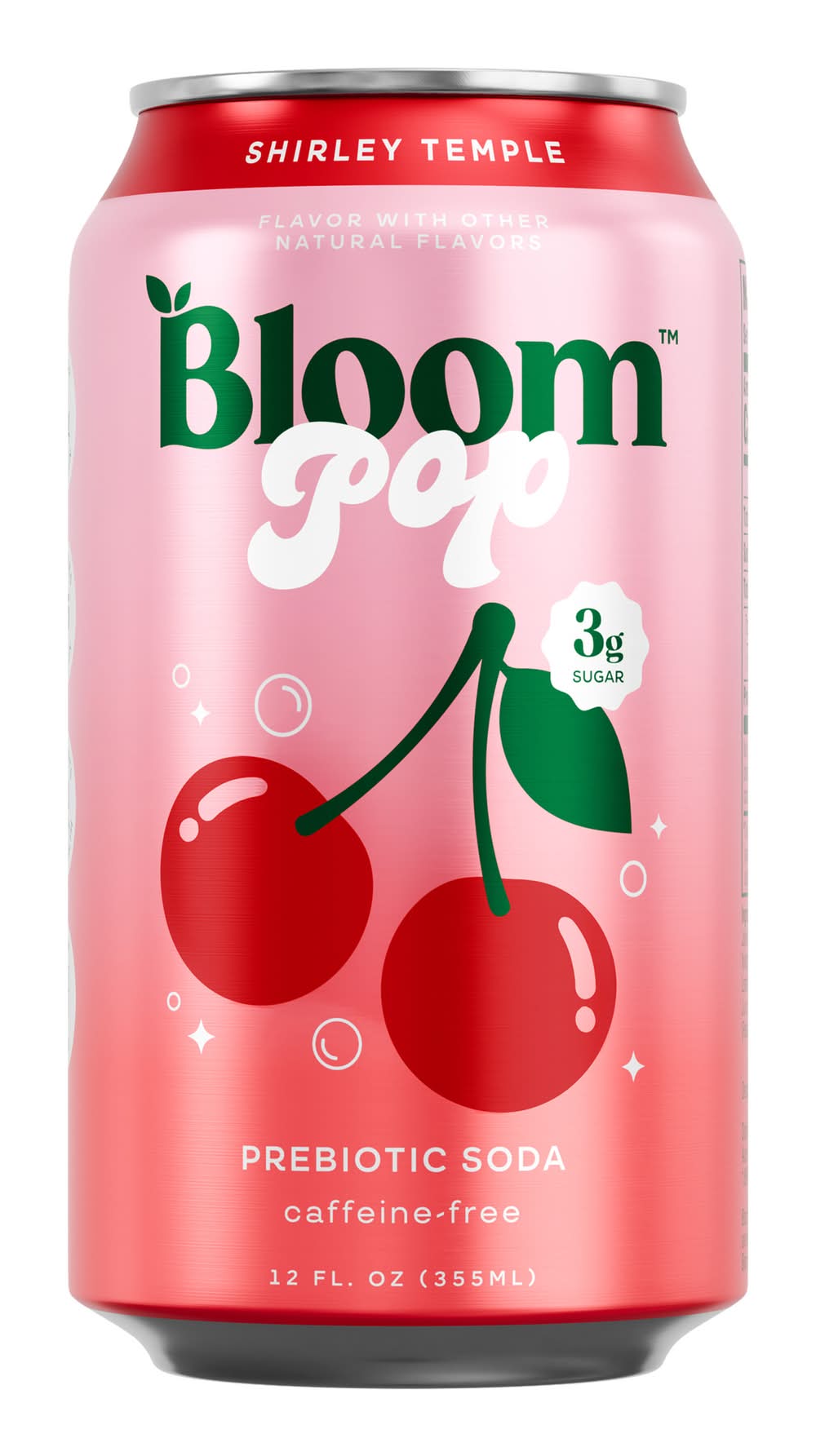 Bloom Pop Prebiotic Soda, Shirley Temple (12 fl oz)