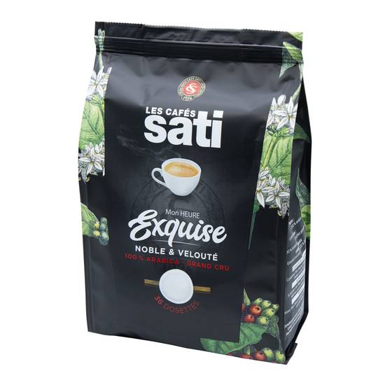 Les Cafés Sati - Café en dosettes compatibles senseo heure exquise (250 g)