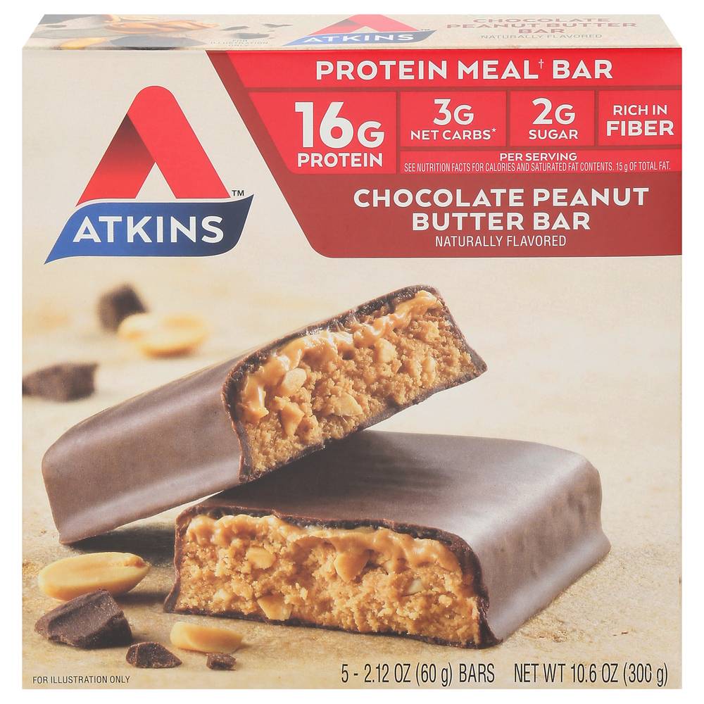 Atkins Chocolate Peanut Butter Meal Bars (10.6 oz)