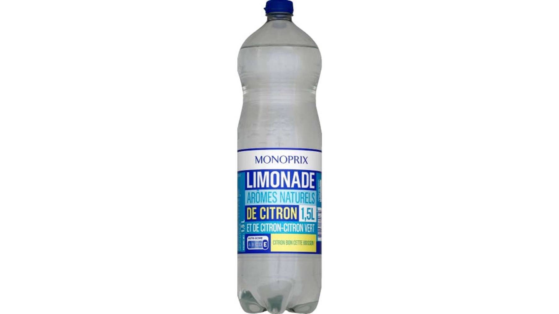 Monoprix - Limonade arômes naturels, citron, citron vert (1,5L)