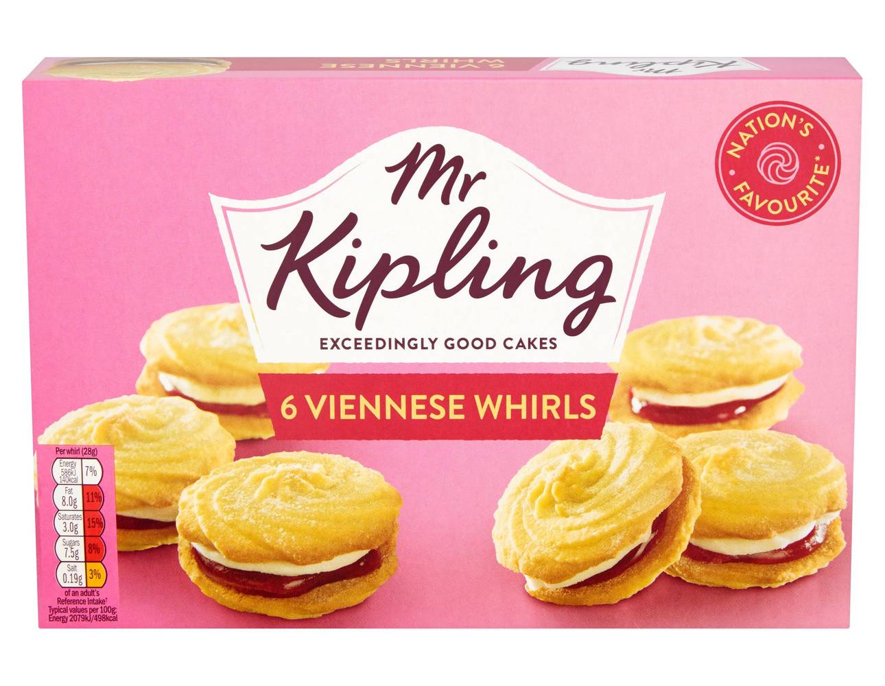 Mr Kipling Viennese Whirls 6 Pack