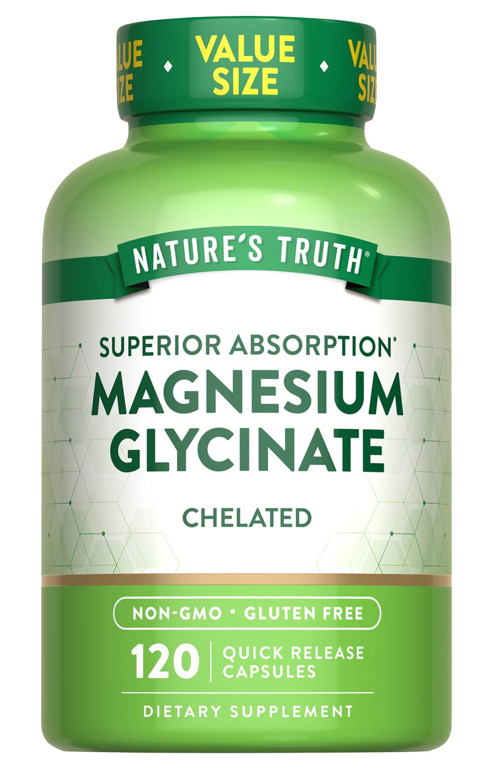 Nature's Truth Superior Absorption Magnesium Glycinate Chelated Capsules (120 ct)