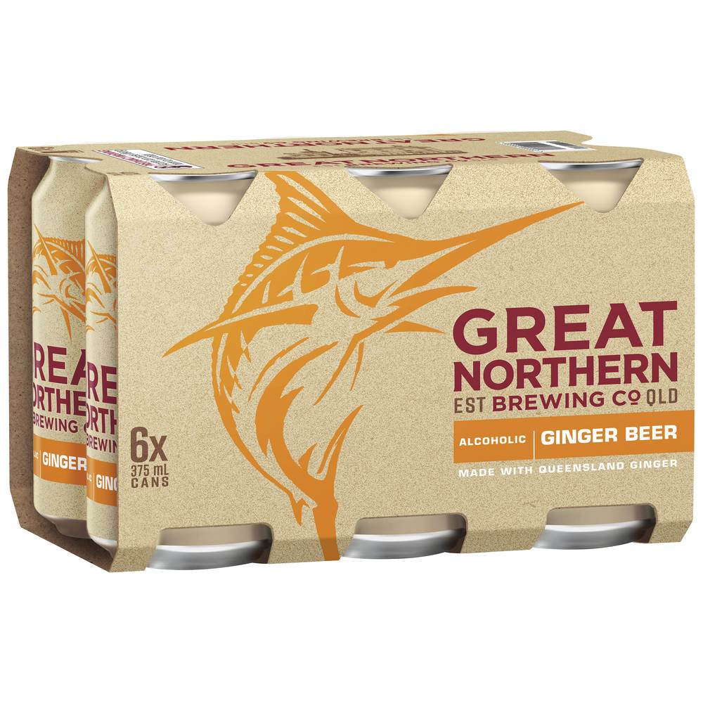 Great Northern Ginger Beer Can 375mL X 6 pack