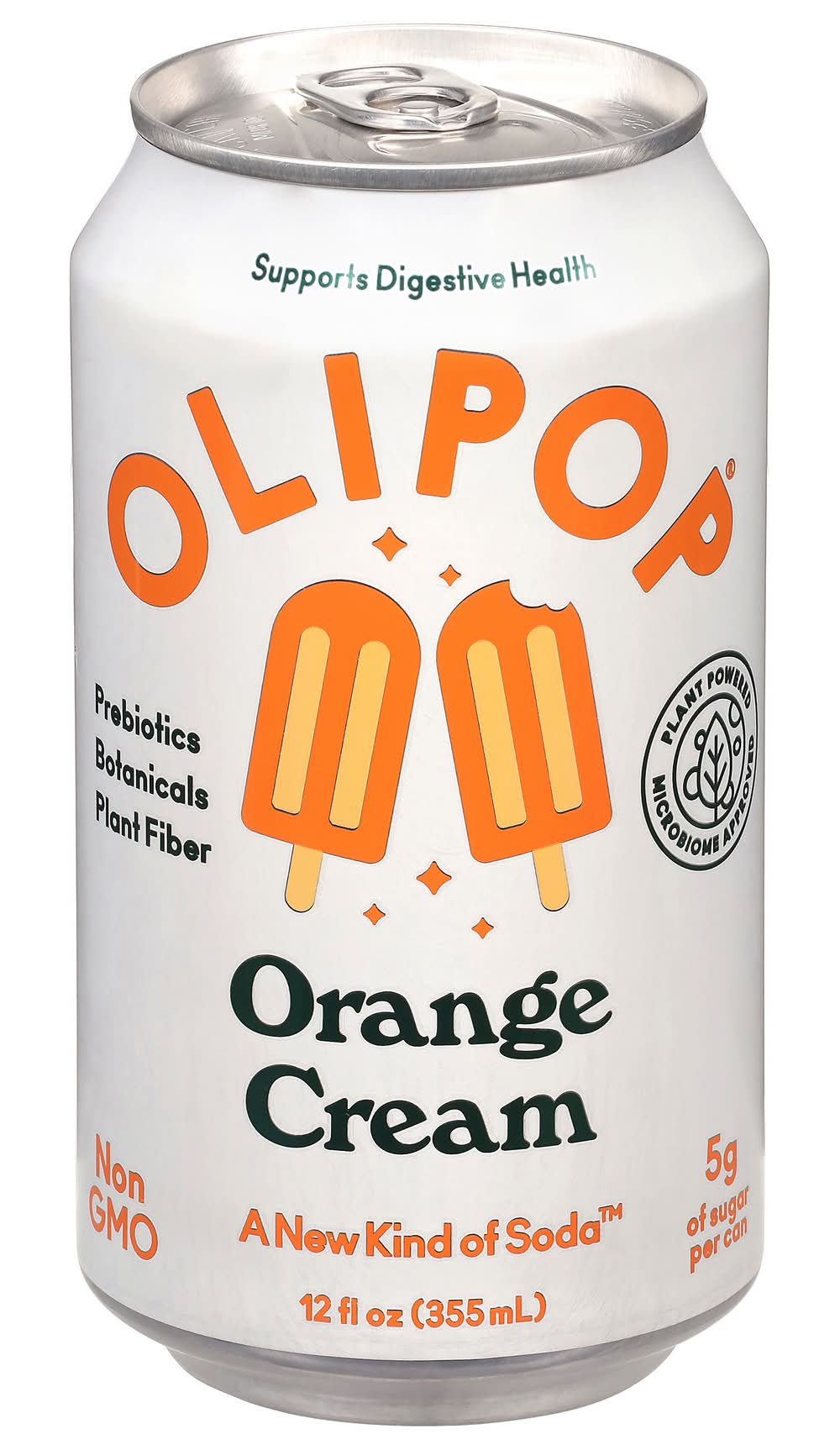 Olipo Prebiotic Sparkling Tonic Soda, Orange Cream (12 fl oz)