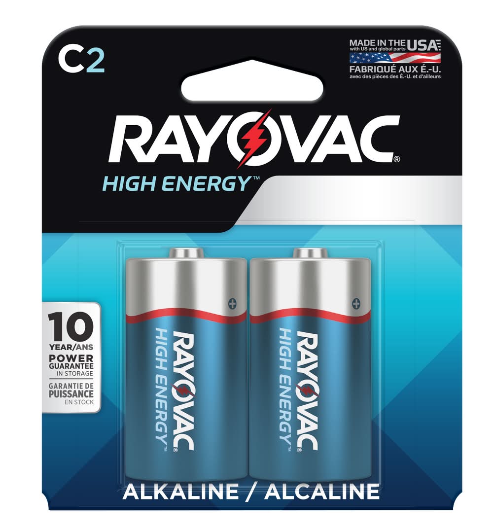 Rayovac High Energy Batteries, Size C (2 ct)