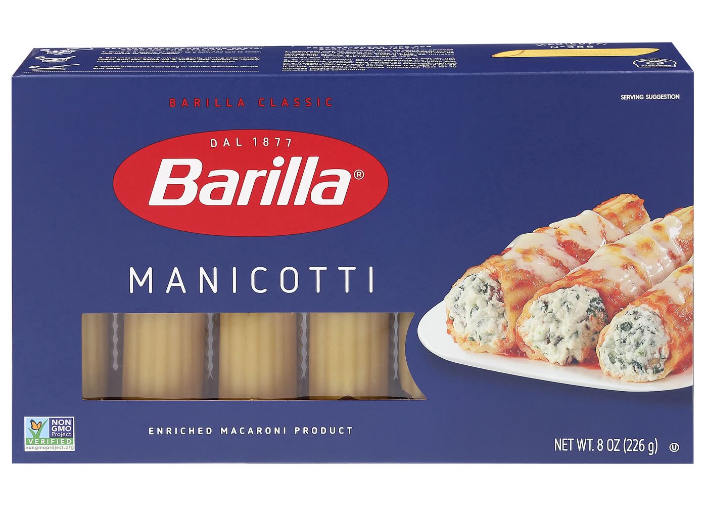Barilla Manicotti Pasta (8 oz)