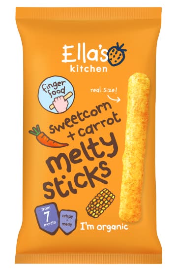 Ella's Kitchen Organic Melty Sticks Baby Snack For Age 7+ Month (16g)