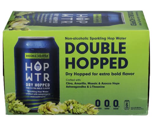 Hop Wtr NA Sparkling Double Hopped Water 6 Pack Cans
