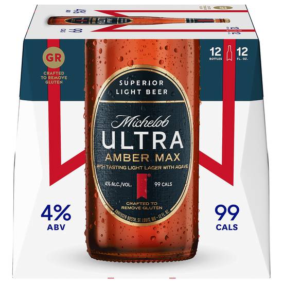 Michelob Ultra Amber Max Light Lager Beer (12 ct , 12 fl oz)