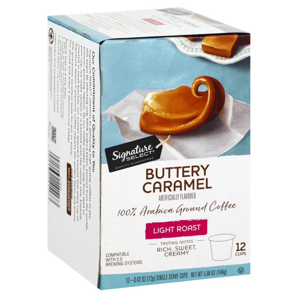 Signature Select Buttery Caramel Light Roast Coffee K-Cups (5.1 oz, 12 ct)