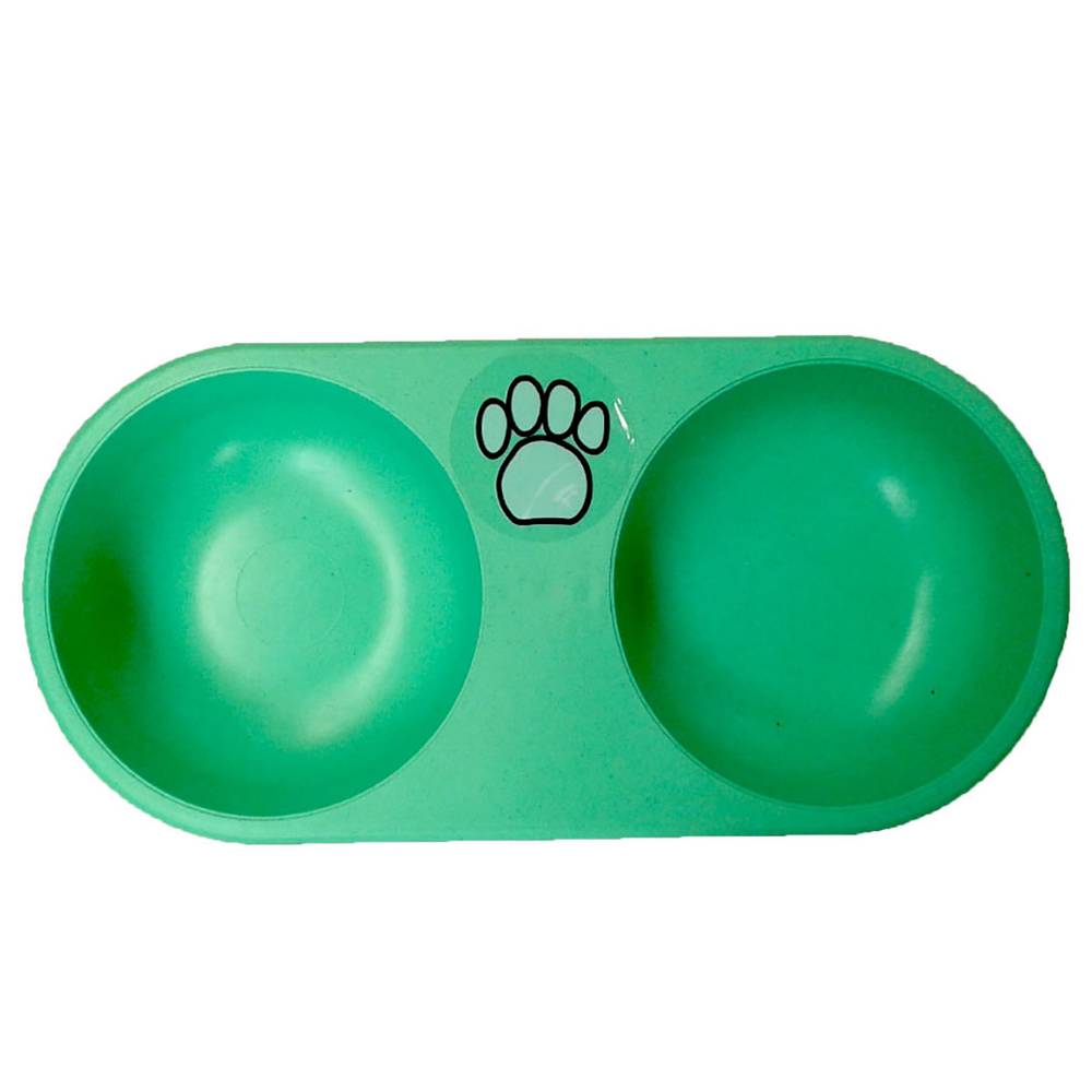 Propet plato doble para perro verde m (1 pieza)