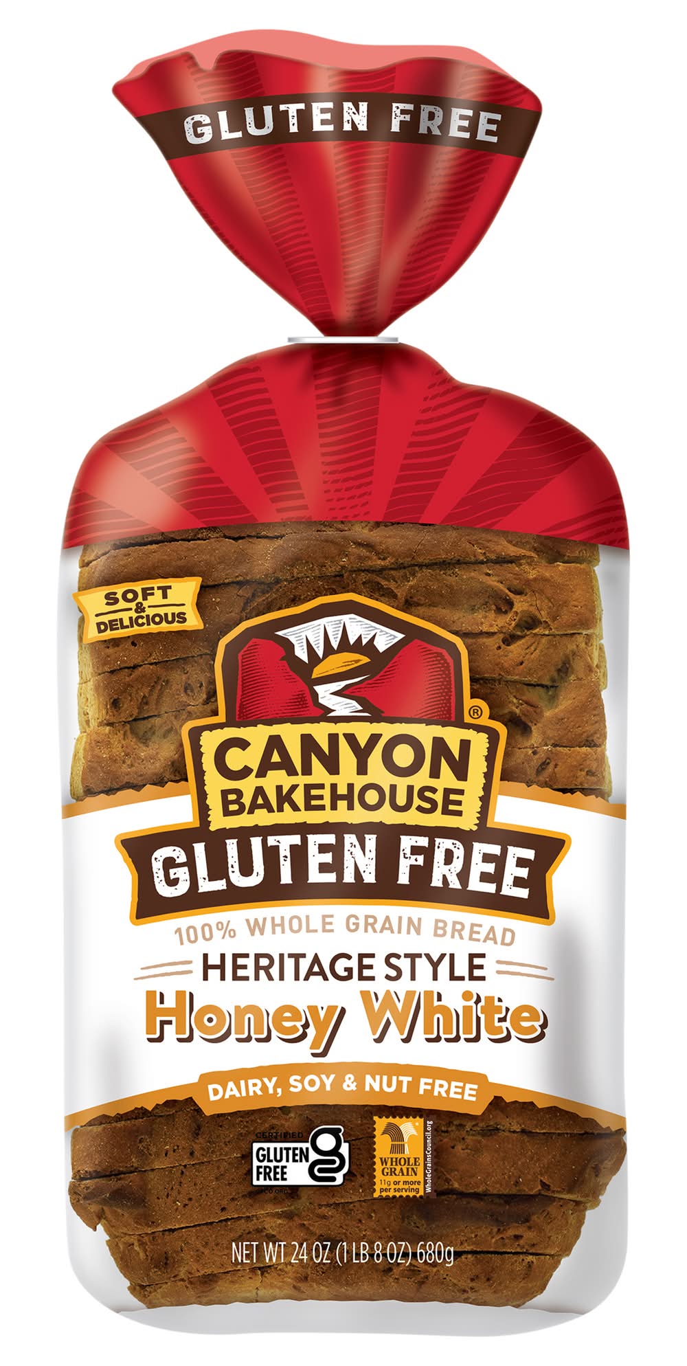 Canyon Bakehouse Gluten Free Heritage Style Bread, Honey White (24 oz)
