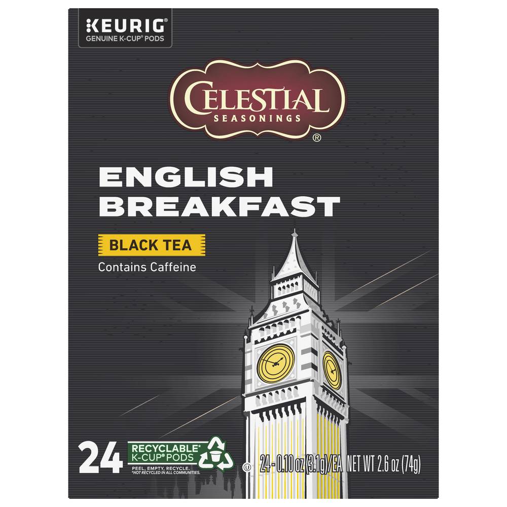 Keurig Black Tea K-Cup Pods /Tub/Bowl, English Breakfast (0.1 oz, 24 ct)