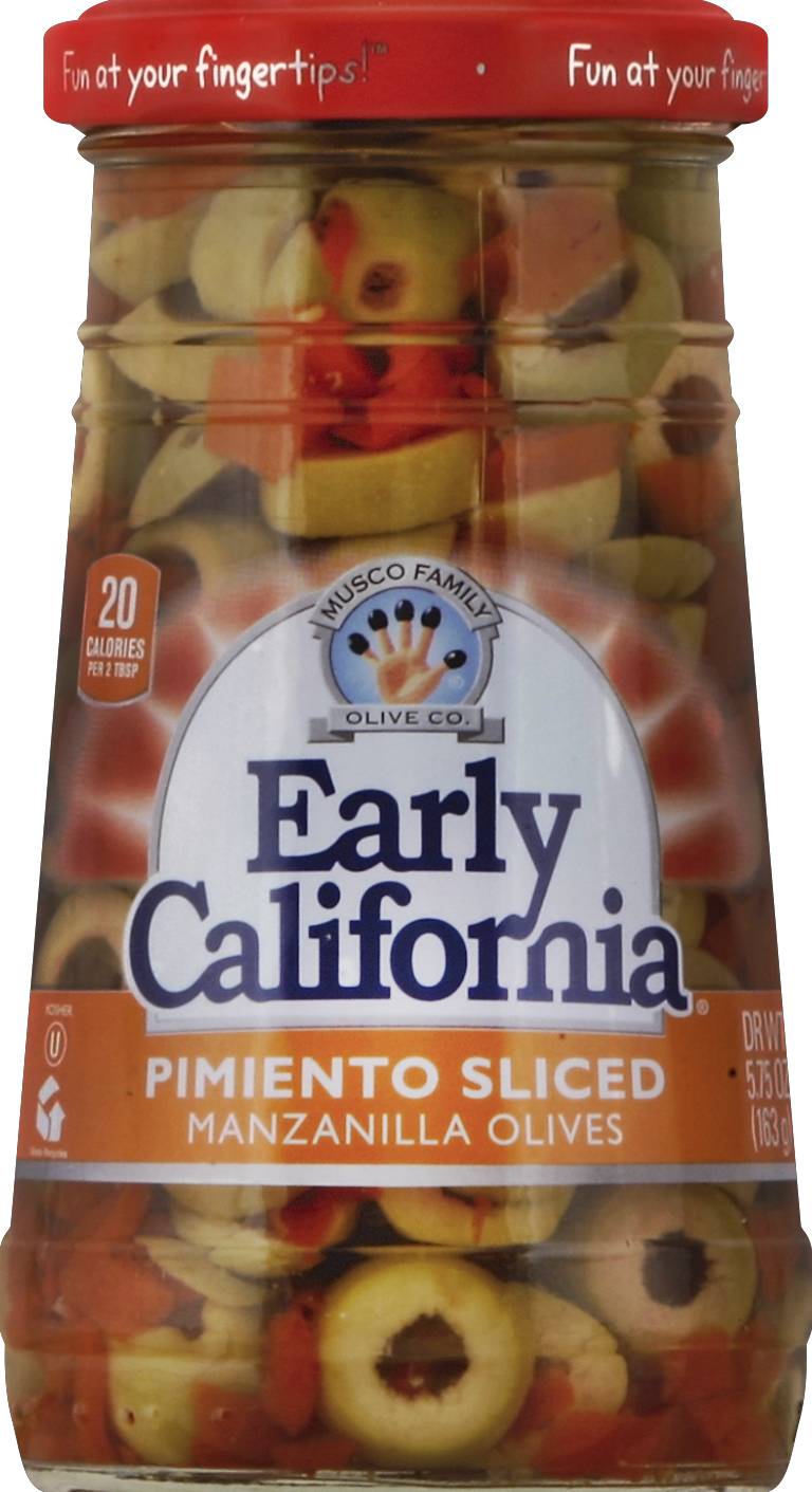 Early California Musco Family Olive Co. Pimiento Sliced Manzanilla Olive (15.7 oz)