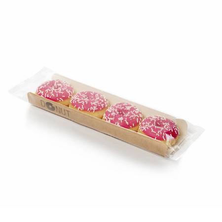 Mini Donuts arôme fraise - les 4 donuts de 15g - 60g