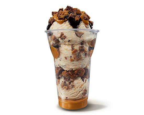 Order Made with SNICKERS® Layered Sundae food online from Baskin-Robbins store, Bellwood on bringmethat.com