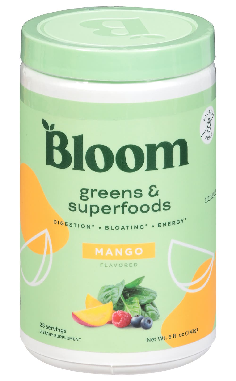 Bloom Nutrition Greens and Superfoods Dietary Supplement Powder, Mango (5 fl oz)