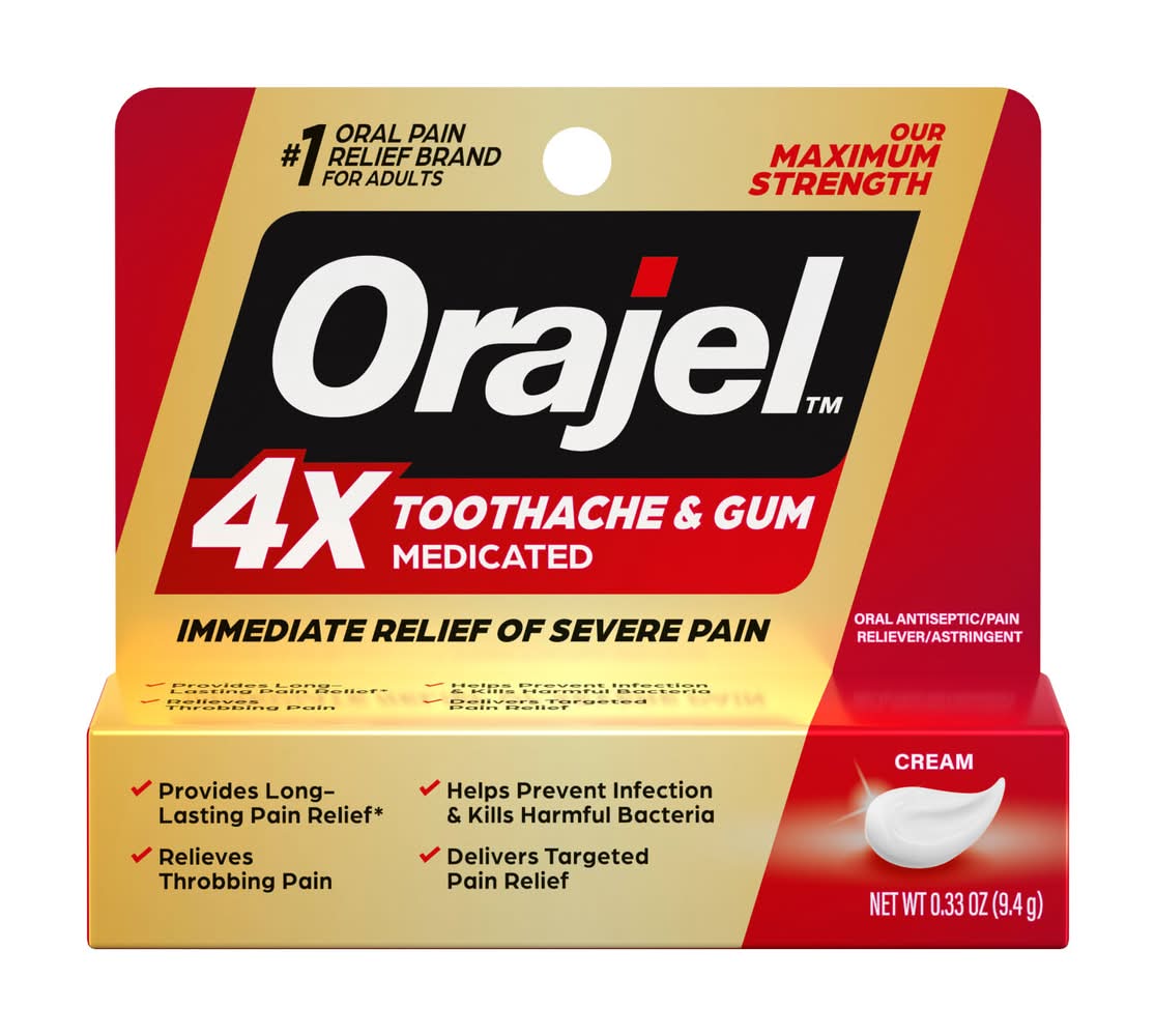 Orajel Instant Pain Relief Toothache & Gum Cream (0.3 oz)